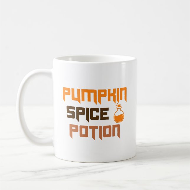 Pumpkin Spice Potion Funny Halloween Kaffemugg (Vänster)