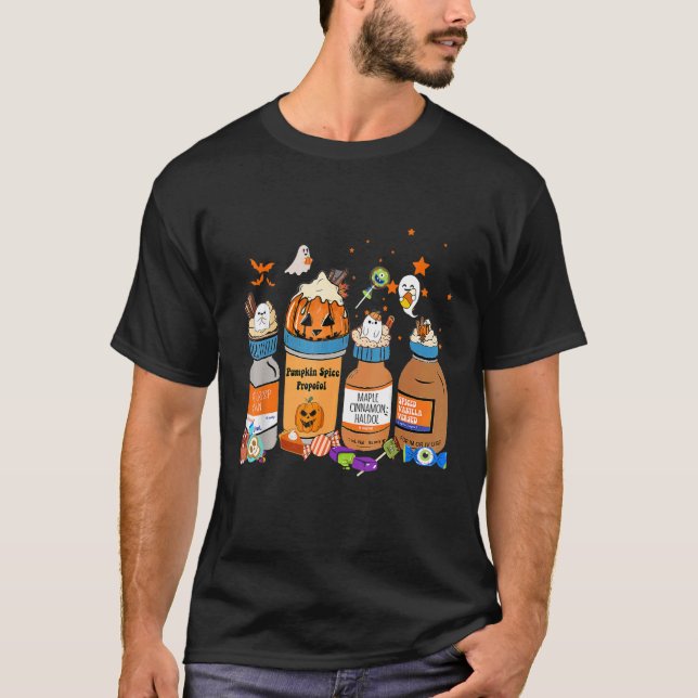 Pumpkin Spice Propofol Ativan Versed Haldol Hallow T Shirt (Framsida)