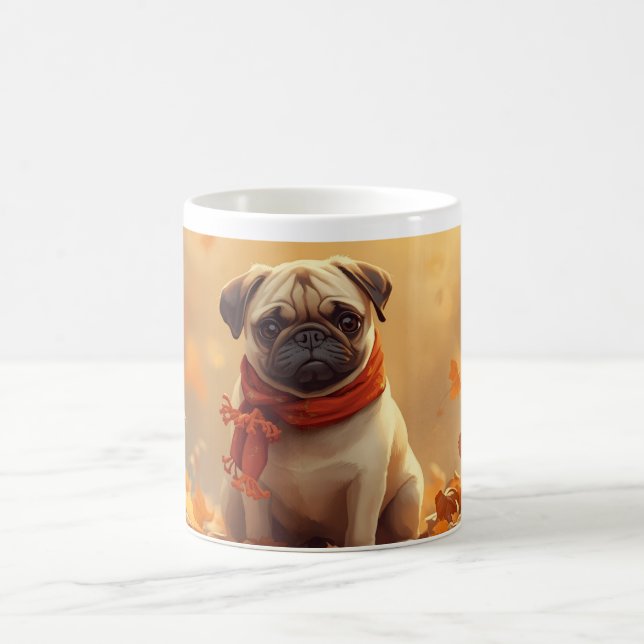  Pumpkin Spice & Pug Vibes Kaffemugg (Center)