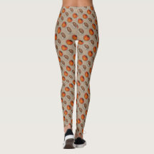 Pumpkin Spice Pumpkins Coffee Latte Tan Leggings