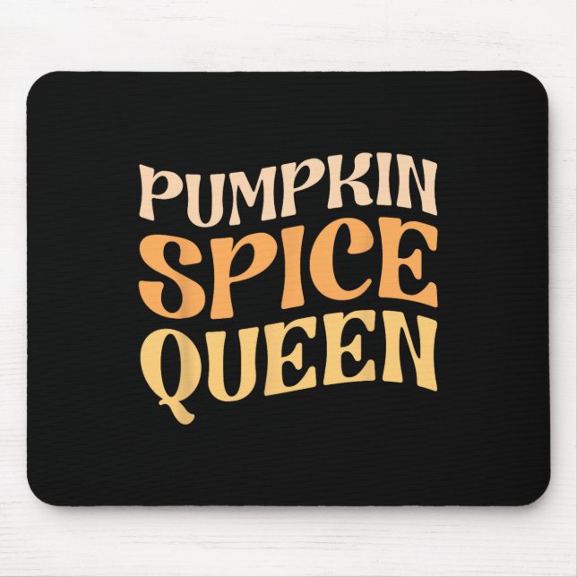 Pumpkin Spice Queen PSL Coffee Älskare Retro Fall  Musmatta (Framsidan)