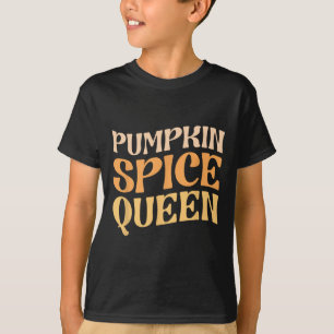 Pumpkin Spice Queen PSL Coffee Älskare Retro Fall  T Shirt
