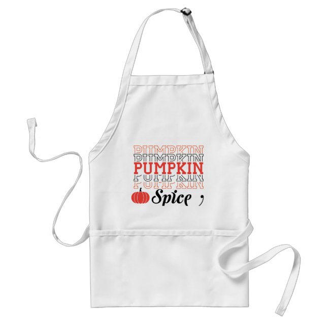 Pumpkin Spice Repeed Text - Höst Förkläde (Framsidan)