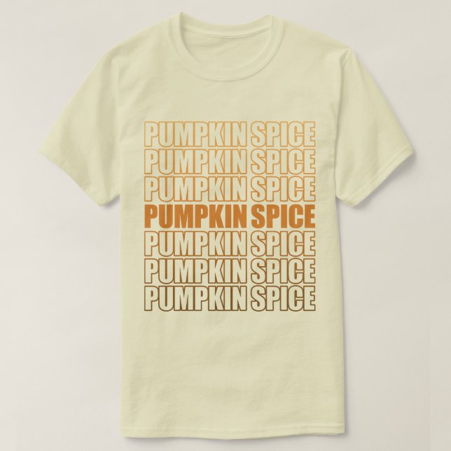 Pumpkin Spice Repetera text T Shirt (Design framsida)