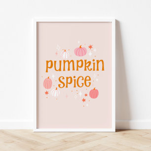 Pumpkin Spice Rosa Halloween Poster