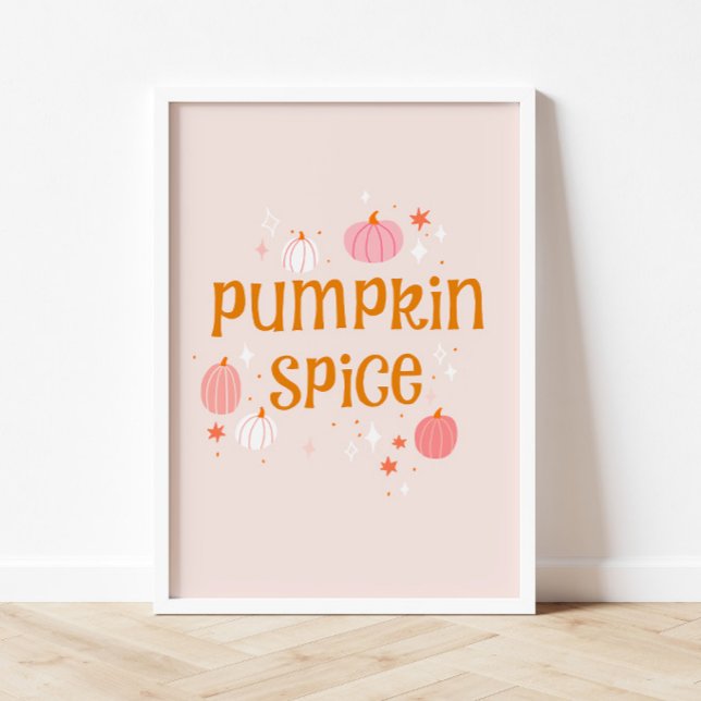Pumpkin Spice Rosa Halloween Poster (Skapare uppladdad)