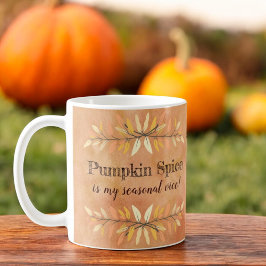 Pumpkin Spice Säsong Vice Hösten Löv Gräns Kaffemugg