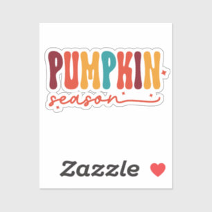 Pumpkin spice-säsongen Fall färglös Klistermärken