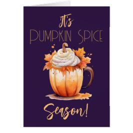 Pumpkin Spice Season Card Hälsningskort