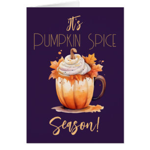 Pumpkin Spice Season Card Hälsningskort