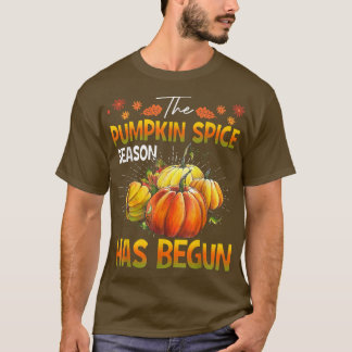 Pumpkin Spice Season har börjat - Cute Fall Hösten T Shirt