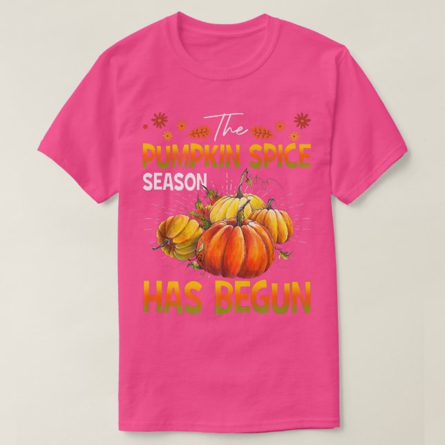 Pumpkin Spice Season har börjat - Cute Fall Hösten T Shirt (Design framsida)