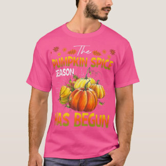 Pumpkin Spice Season har börjat - Cute Fall Hösten T Shirt