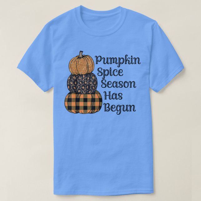 Pumpkin Spice Season har sjunkit hösten Leopard Pu T Shirt (Design framsida)