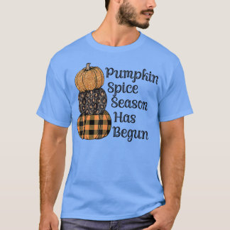 Pumpkin Spice Season har sjunkit hösten Leopard Pu T Shirt