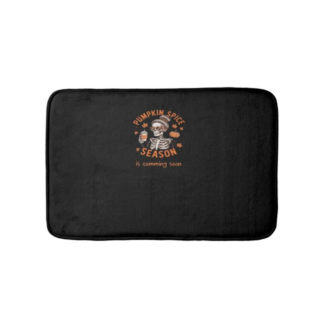 Pumpkin Spice Season kommer snart Halloween Fal Badrumsmatta (Framsidan)