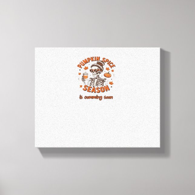 Pumpkin Spice Season kommer snart Halloween Fal Canvastryck (Framsida)