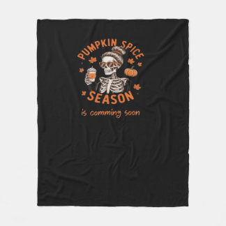 Pumpkin Spice Season kommer snart Halloween Fal Fleecefilt