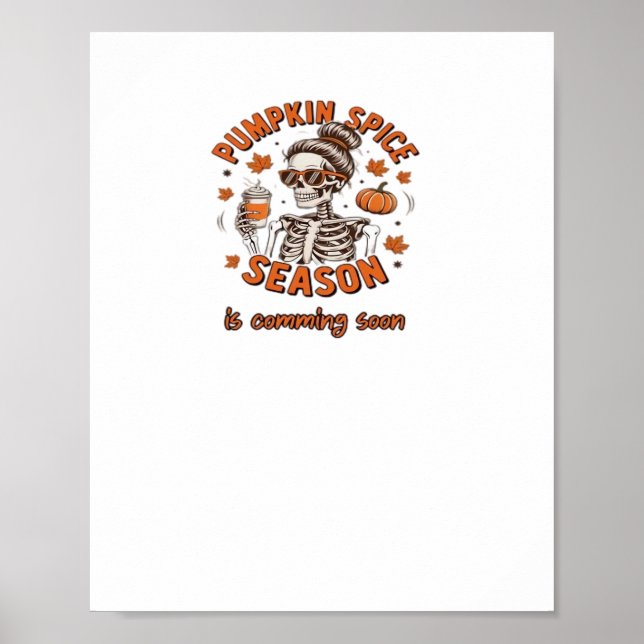 Pumpkin Spice Season kommer snart Halloween Fal Poster (Framsidan)