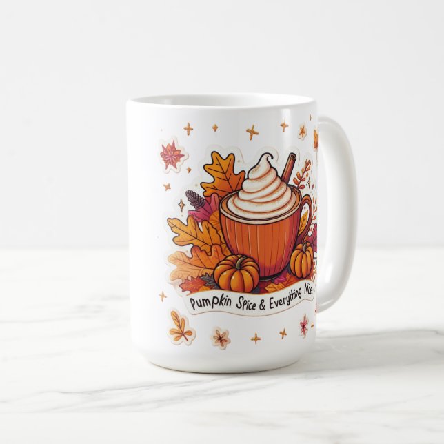 Pumpkin Spice Season | Mysigt höstkaffe Mugg-gåva Kaffemugg (Framsida höger)