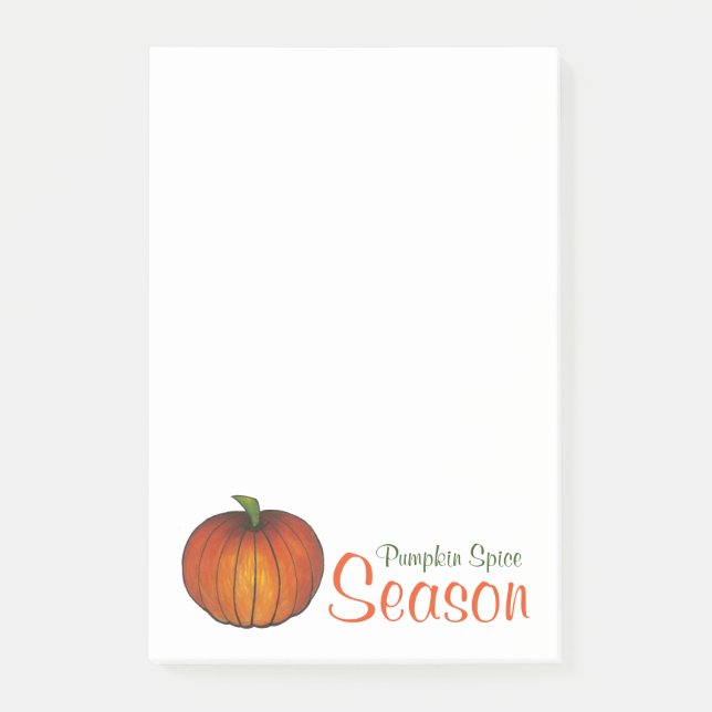 Pumpkin Spice Season Orange Autumn Post-it Notes (Framsida)