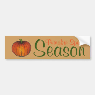 Pumpkin Spice Season Orange Harvest Farm Autumn Bildekal