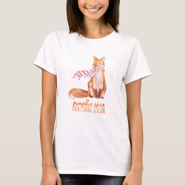 Pumpkin Spice Season Sitta Fox T Shirt (Framsida)