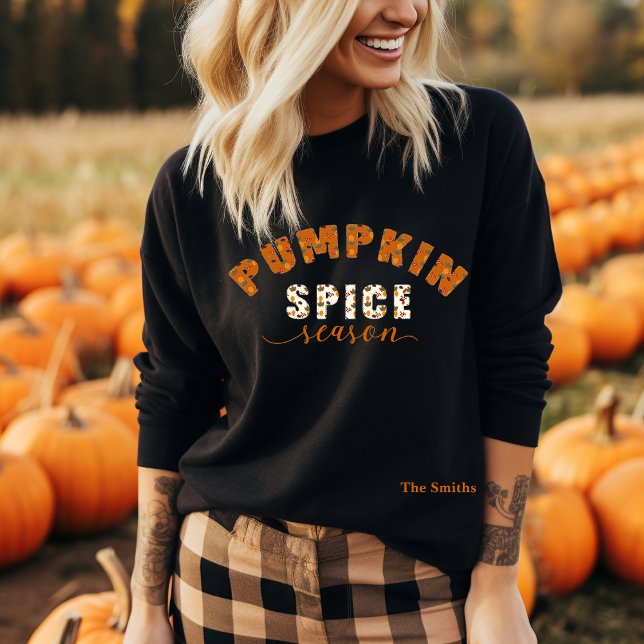 Pumpkin Spice Season Vibes Personalize Name T Shirt (Skapare uppladdad)