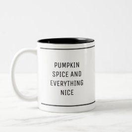 Pumpkin Spice Simple Fall Quote Två-Tonad Mugg