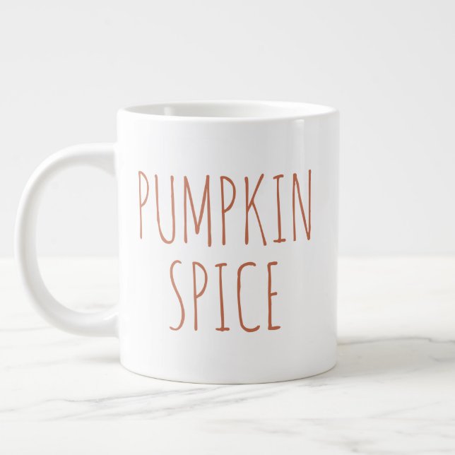 "Pumpkin Spice" Simple Modern Farmhouse Jumbo Mugg (Vänster)