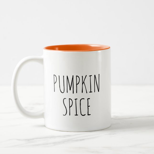 Pumpkin Spice Simple Två-Tonad Mugg (Vänster)