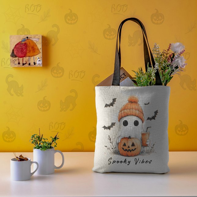 Pumpkin Spice Spooky Vibes Personlig Tygkasse (Skapare uppladdad)