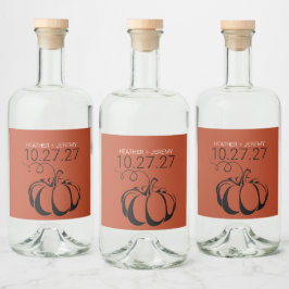 Pumpkin Spice Spritflaskor Etikett
