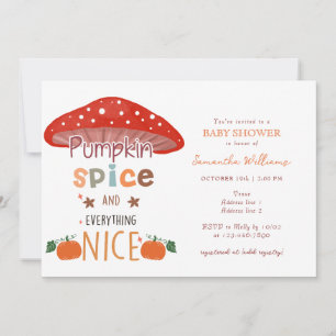 Pumpkin Spice Sweet Fall Autumn Shower Inbjudningar