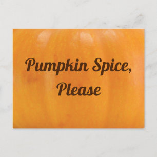 Pumpkin Spice, tack Vykort