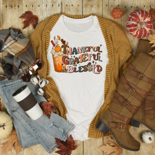 Pumpkin Spice - tacksam tacksam, välsignad T-Shirt