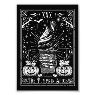 Pumpkin Spice Tarot Card Fototryck