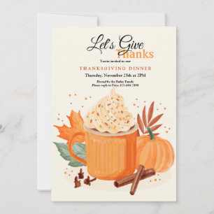 Pumpkin Spice Thanksgiving Inbjudningar
