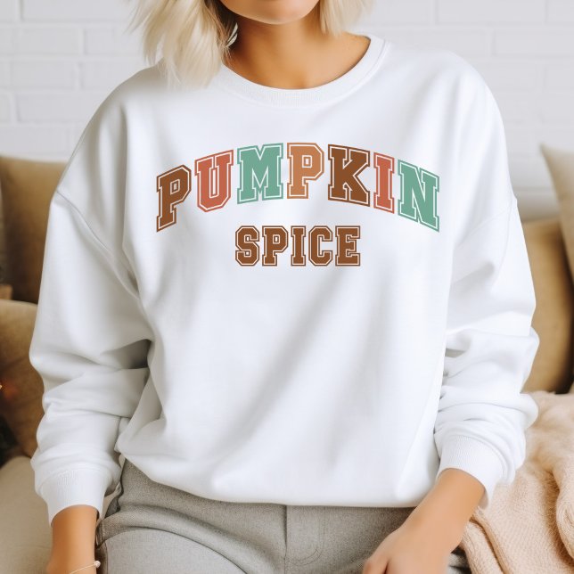Pumpkin Spice Trendig Fall Varsity Sweatshirt T Shirt (Skapare uppladdad)