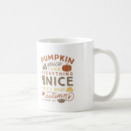 Pumpkin Spice Typografiska höstkaffe Mugg