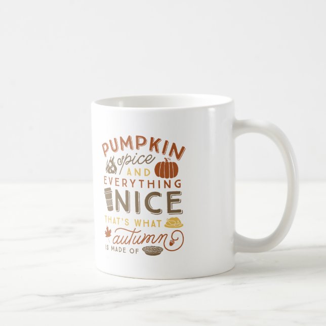 Pumpkin Spice Typografiska höstkaffe Mugg (Höger)