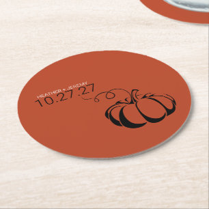 Pumpkin Spice Underlägg Papper Rund