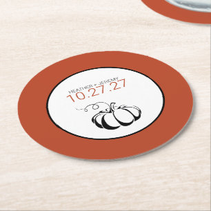 Pumpkin Spice Underlägg Papper Rund