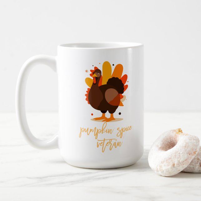Pumpkin Spice Veteran Thanksgiving Kaffemugg (Med munk)