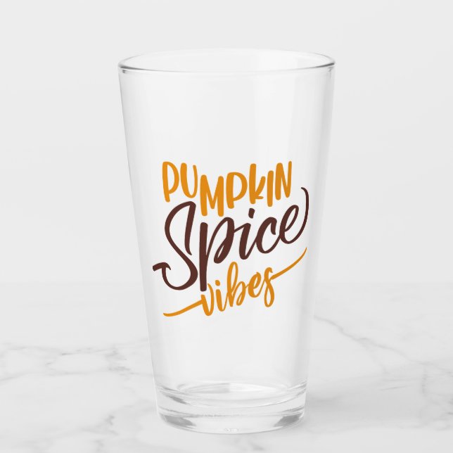 Pumpkin Spice Vibes Glaskopp (Framsida)