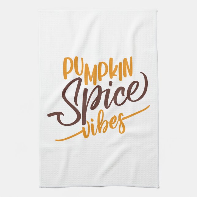 Pumpkin Spice Vibes Kökshandduk (Vertikal)