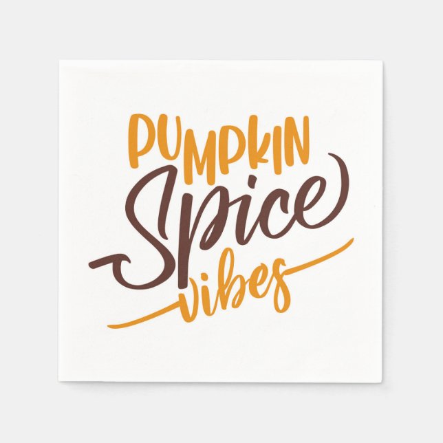 Pumpkin Spice Vibes Pappersservett (Framsidan)