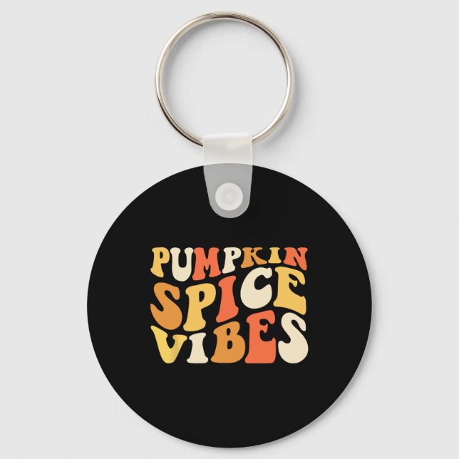 Pumpkin Spice Vibes Retro Autumn Vibes Nyckelring (Framsida)