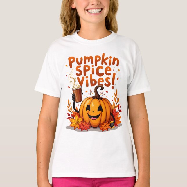 Pumpkin spice vibes t shirt (Framsida)