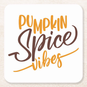 Pumpkin Spice Vibes Underlägg Papper Kvadrat